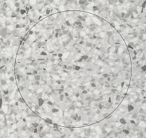 Кварцвиниловые полы Forbo Allura Material 63586DR7 grey terrazzo circle фото 1 | FLOORDEALER